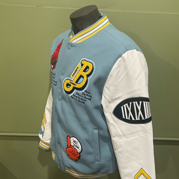 Bleecker&Mercer jacket bomber varsity sky/white - Picture 4 of 6